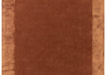 Modern Plain Rust Hand Tufted Rug