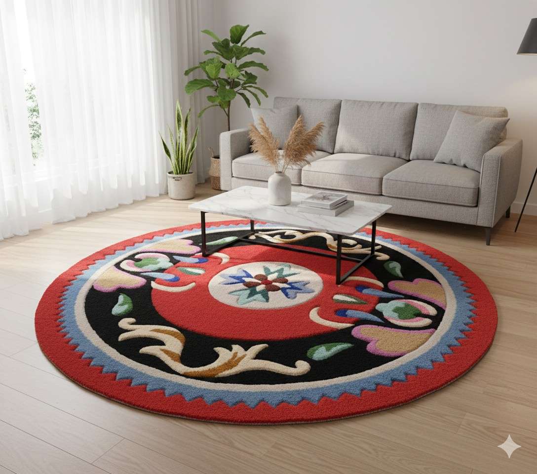 Carpets Carpets for Living room Carpets for bedroom Rugs Carpets for dinning room Carpets for home Floor Carpet Handmade Carpet Round Tufted Tufted Carpet Handmade Tufted Carpets