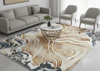 Organic Wave Abstract Carpet – Contemporary Flow Pattern Design