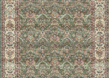 Royal Green Mugal Design Carpet – Traditional Floral Pattern Area Rug with Elegant Border | Premium Heritage Living Room Carpet