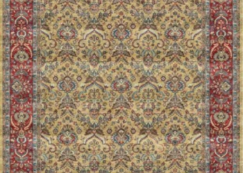 Luxury Mughal Design Carpet – Traditional Floral Pattern Living Room Rug | Premium Classic Red Border Area Carpet