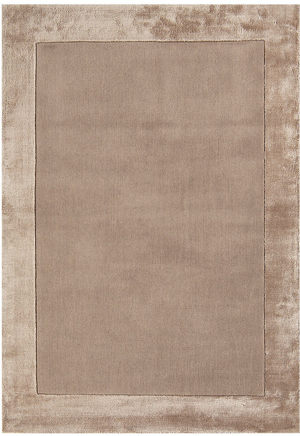 hand tufted carpet with elegant border design and soft plush texture."