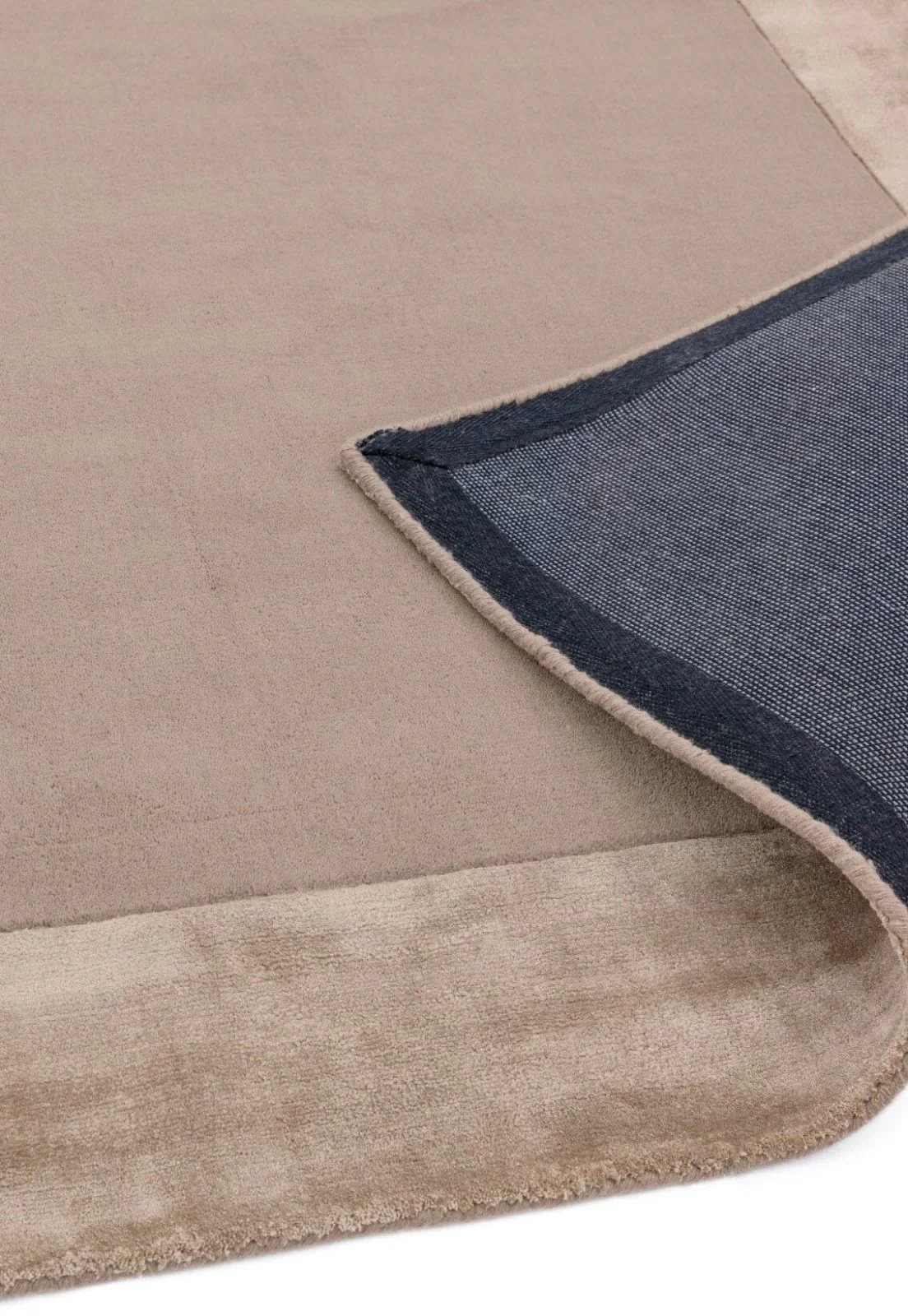 hand tufted carpet with elegant border design and soft plush texture."