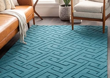 Modern Blue Geometric Tufted Carpet – Handmade Premium Area Rug for Living Room, Bedroom & Office | Regal Carpet