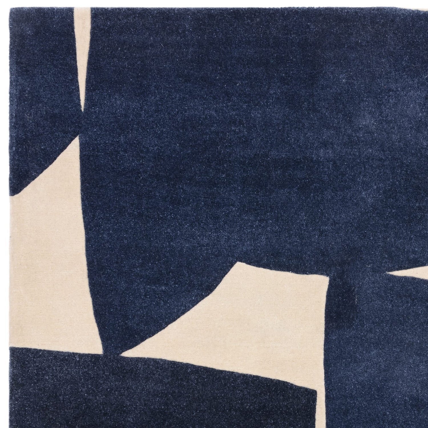 Tufted 15.3 hand tufted carpet with elegant border design and soft plush texture."