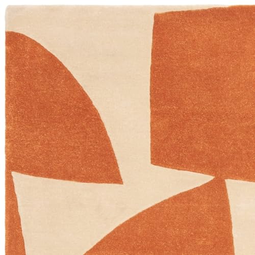 hand tufted carpet with elegant border design and soft plush texture."