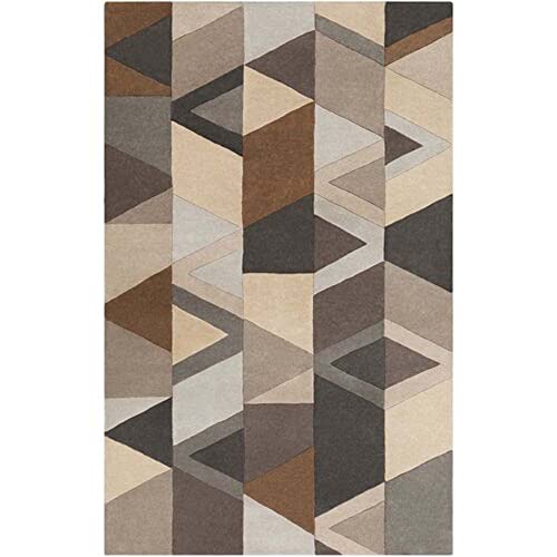 Tufted 5.4 hand tufted carpet with elegant border design and soft plush texture."