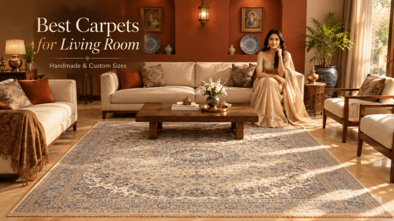 Best handmade carpets for living room by Regal Carpet