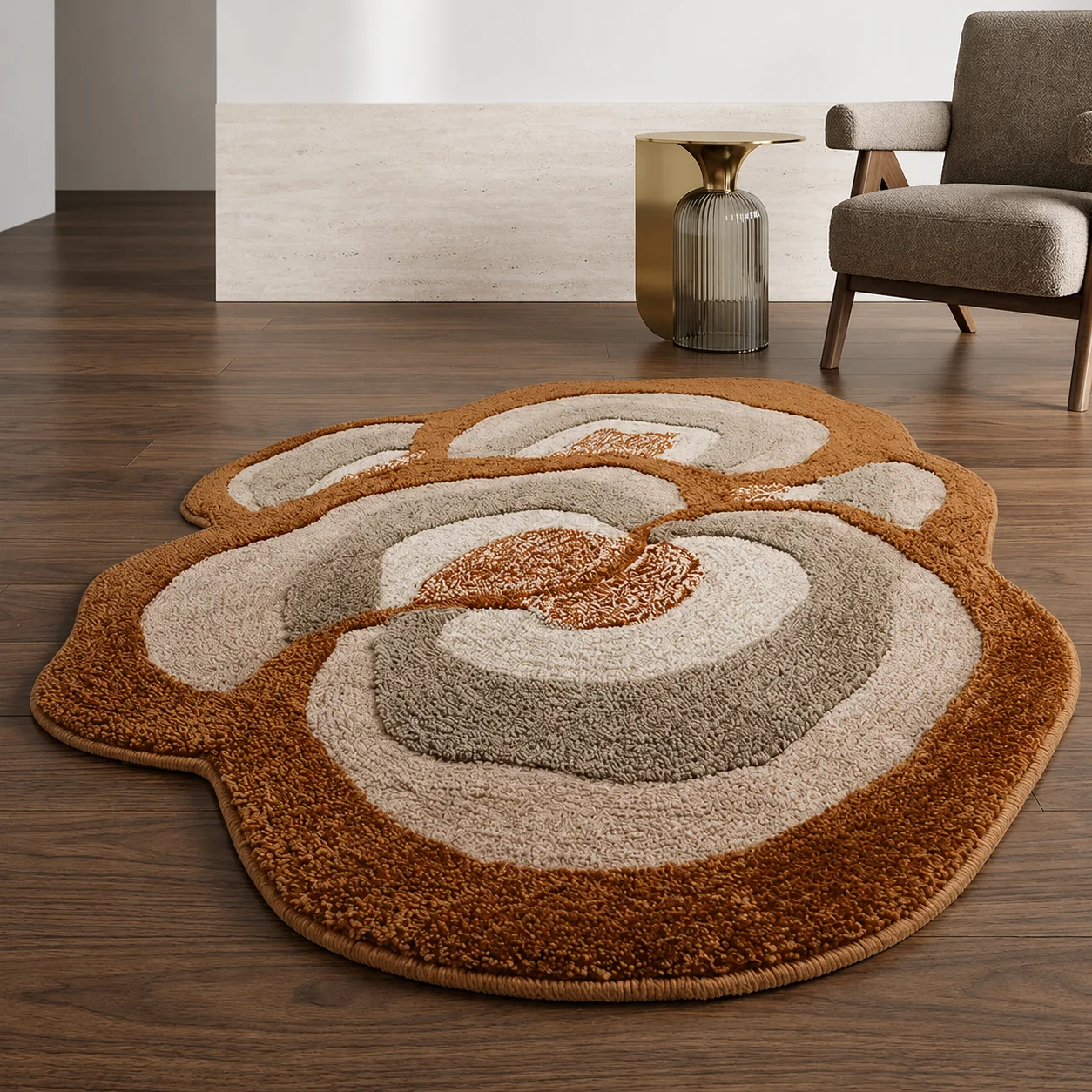 Shaggy Carpet Modern Living Room Bedroom Abstract Shaggy Carpet Irregular Shaggy