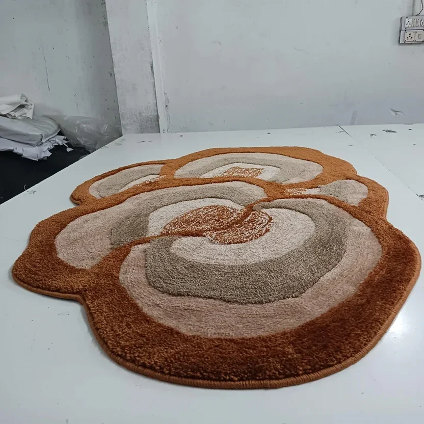 Shaggy Carpet Modern Living Room Bedroom Abstract Shaggy Carpet Irregular Shaggy