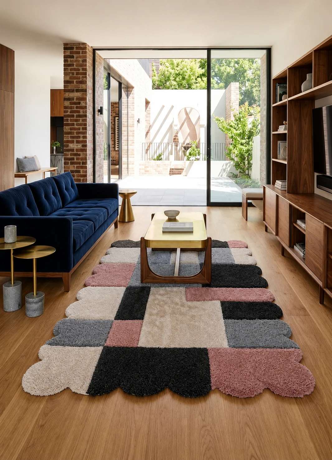 Shaggy Carpet Modern Living Room Bedroom Abstract Shaggy Carpet Irregular Shaggy