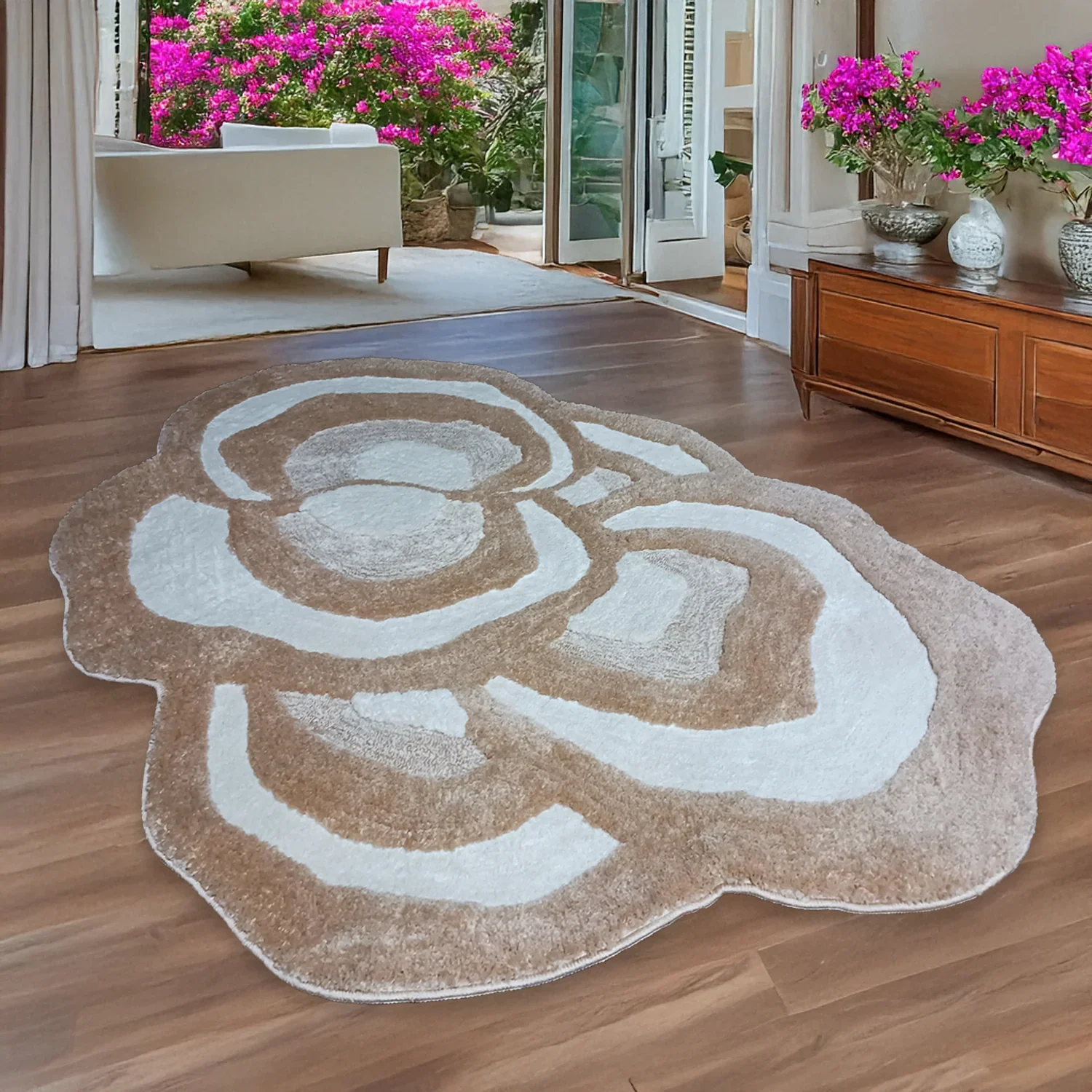 Irregular Shaggy 2.3 Shaggy Carpet Modern Living Room Bedroom Abstract Shaggy Carpet Irregular Shaggy