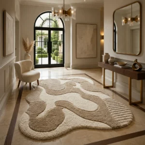 Shaggy Carpet Modern Living Room Bedroom Abstract Shaggy Carpet Irregular Shaggy