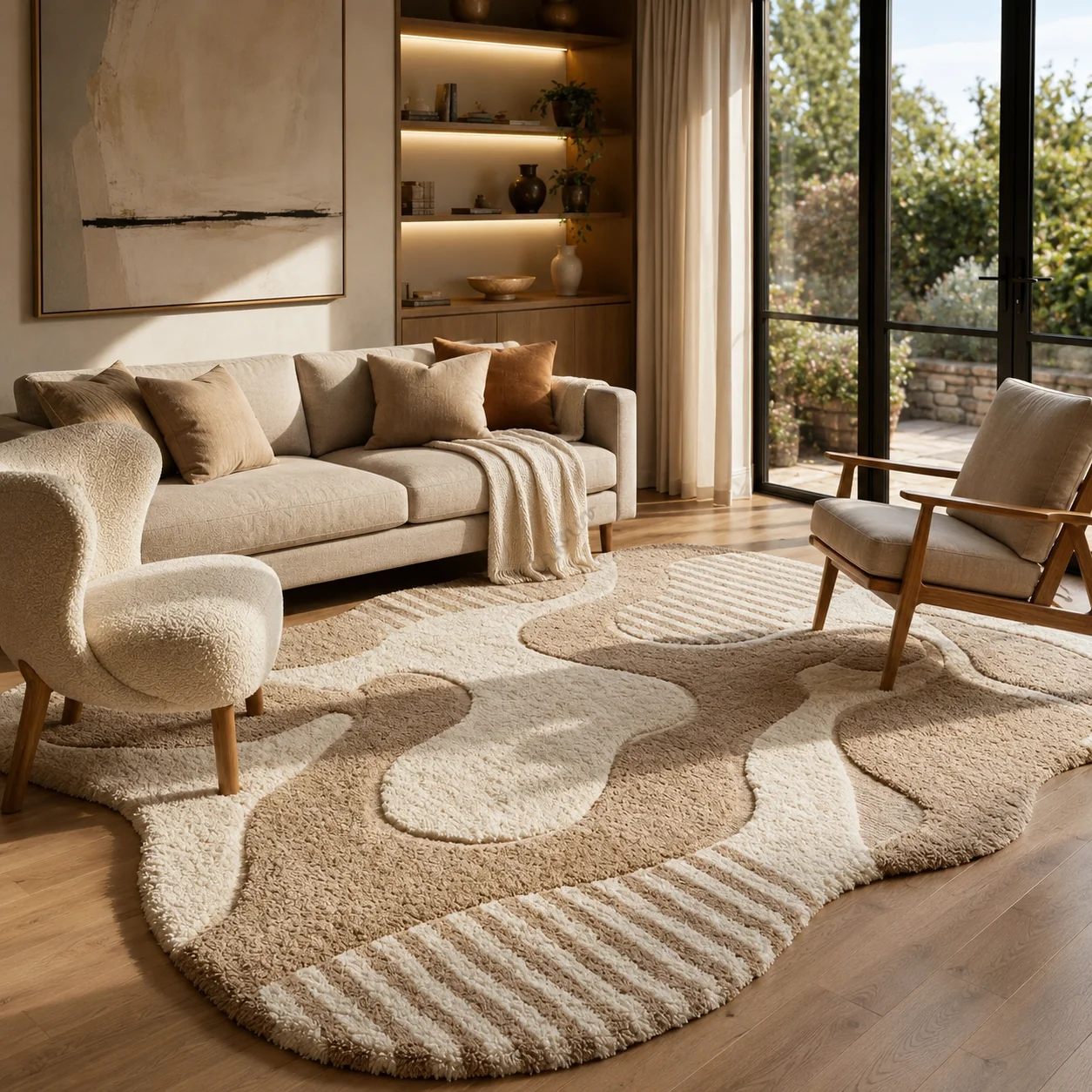 Irregular Shaggy 3.3 Shaggy Carpet Modern Living Room Bedroom Abstract Shaggy Carpet Irregular Shaggy
