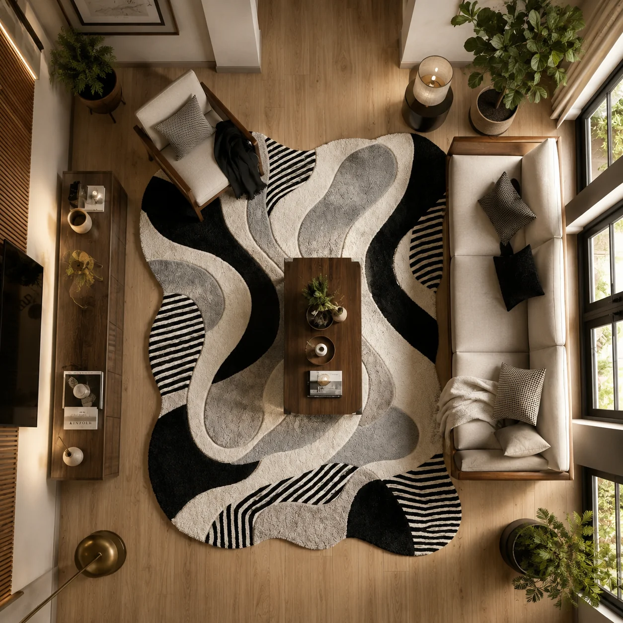 Irregular Shaggy 4.1 Shaggy Carpet Modern Living Room Bedroom Abstract Shaggy Carpet Irregular Shaggy