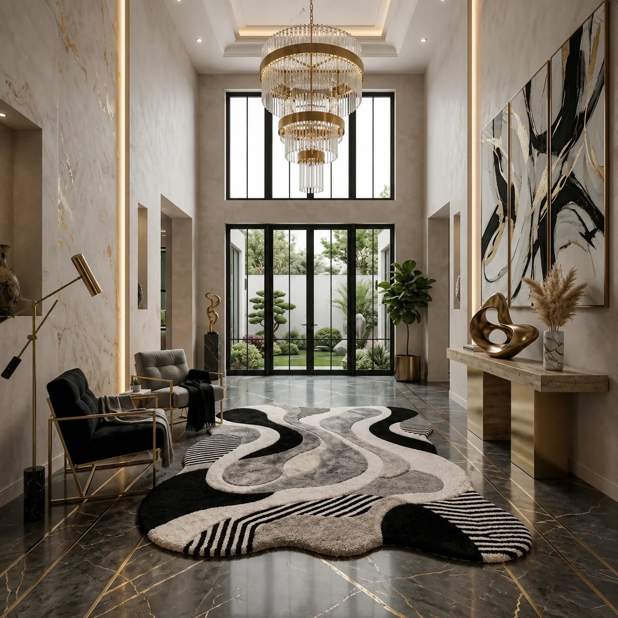 Irregular Shaggy 4.2 Shaggy Carpet Modern Living Room Bedroom Abstract Shaggy Carpet Irregular Shaggy