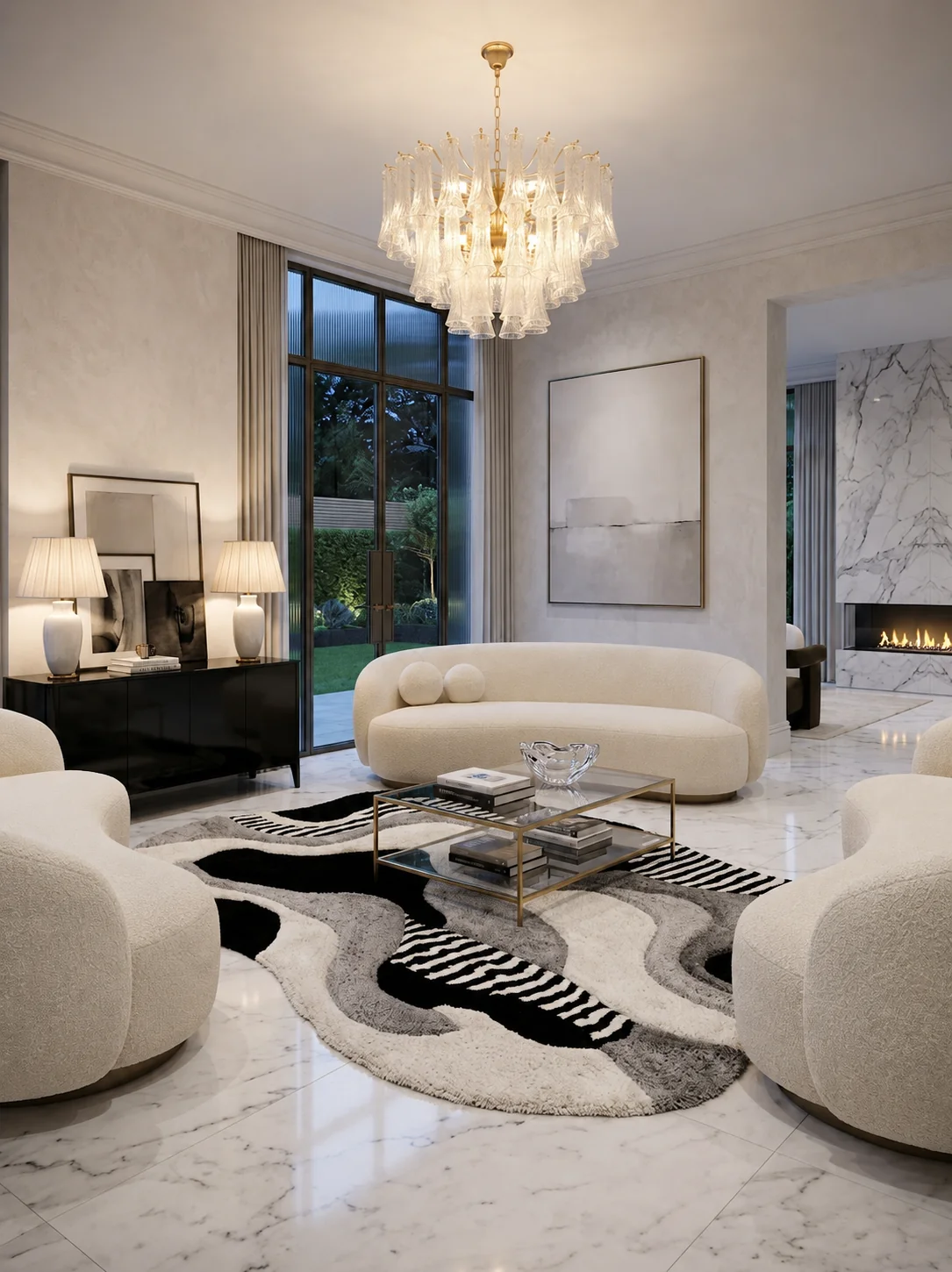 Irregular Shaggy 4.3 Shaggy Carpet Modern Living Room Bedroom Abstract Shaggy Carpet Irregular Shaggy