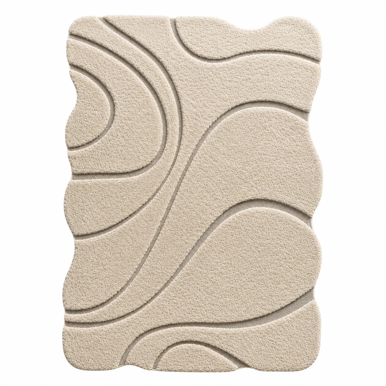 Shaggy Carpet Modern Living Room Bedroom Abstract Shaggy Carpet Irregular Shaggy
