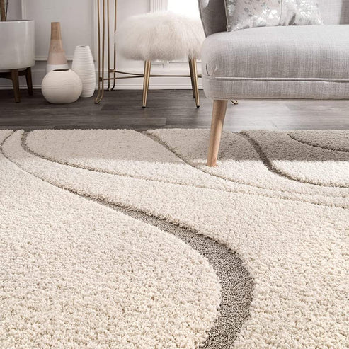 Shaggy Carpet Modern Living Room Bedroom Abstract Shaggy Carpet Irregular Shaggy