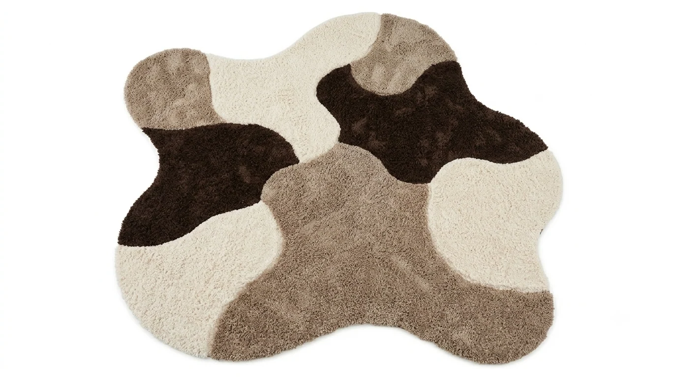 Shaggy Carpet Modern Living Room Bedroom Abstract Shaggy Carpet Irregular Shaggy
