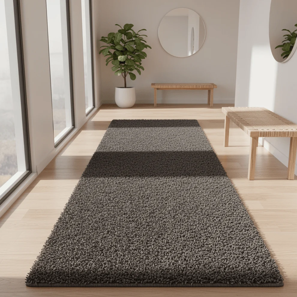 Runner 13.1 Shaggy Carpet Modern Living Room Bedroom Abstract Shaggy Carpet Runner Shaggy