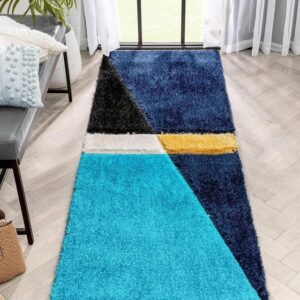Shaggy Carpet Modern Living Room Bedroom Abstract Shaggy Carpet Runner Shaggy