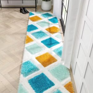 Shaggy Carpet Modern Living Room Bedroom Abstract Shaggy Carpet Runner Shaggy