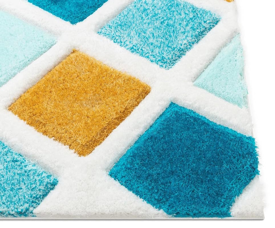Shaggy Carpet Modern Living Room Bedroom Abstract Shaggy Carpet Runner Shaggy