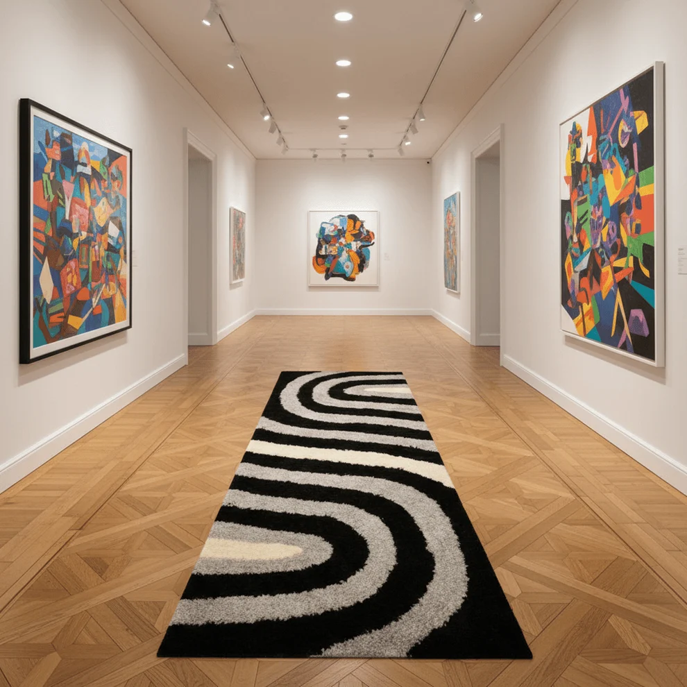Shaggy Carpet Modern Living Room Bedroom Abstract Shaggy Carpet Runner Shaggy
