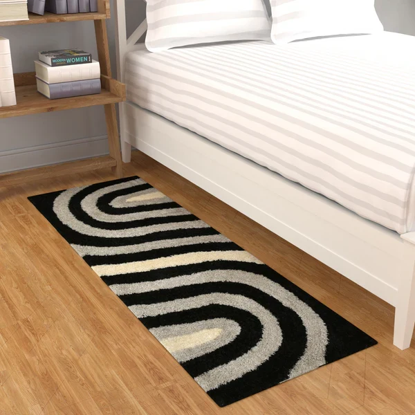 Shaggy Carpet Modern Living Room Bedroom Abstract Shaggy Carpet Runner Shaggy