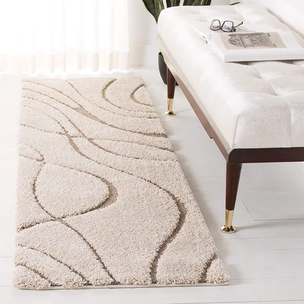 Runner 2.1 Shaggy Carpet Modern Living Room Bedroom Abstract Shaggy Carpet Runner Shaggy