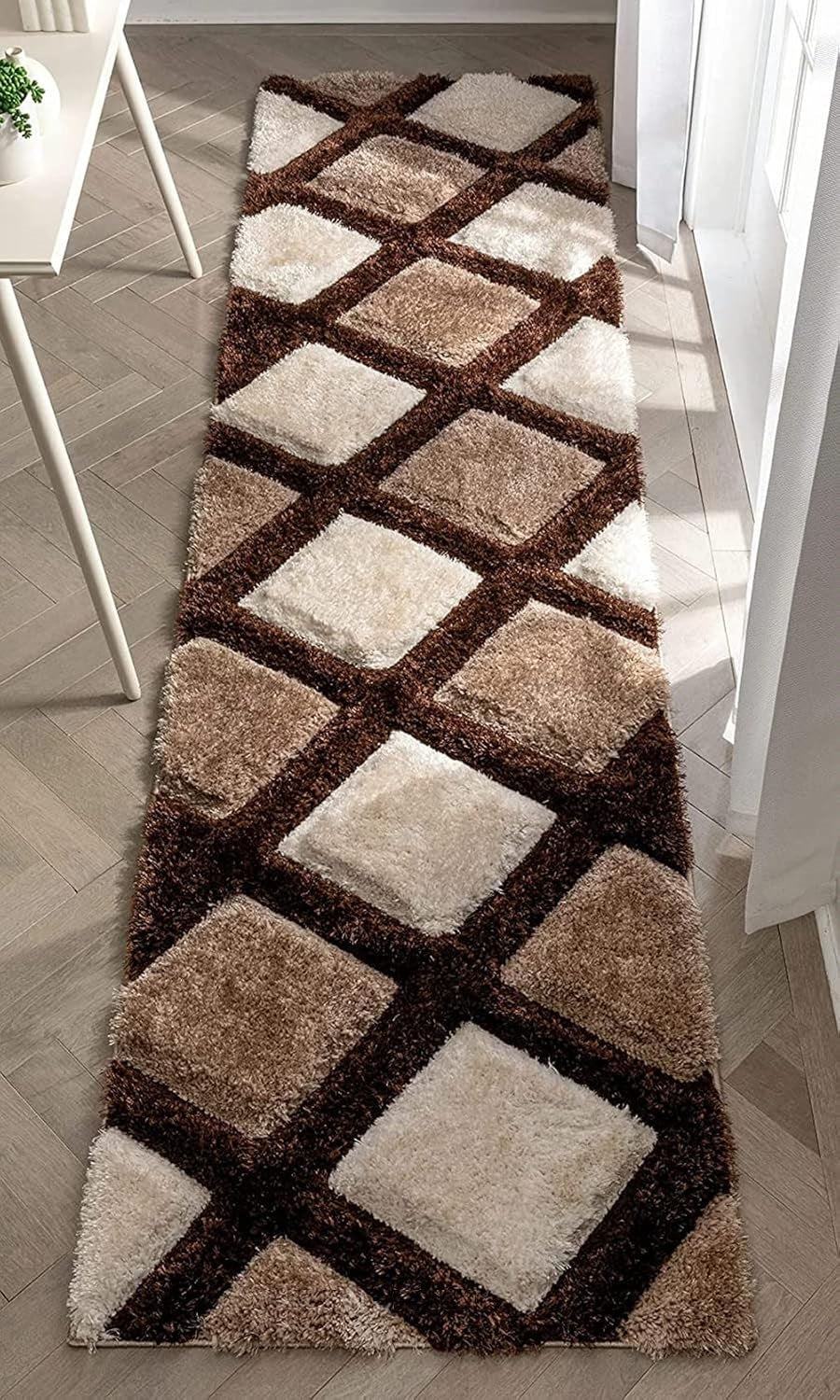 Shaggy Carpet Modern Living Room Bedroom Abstract Shaggy Carpet Runner Shaggy