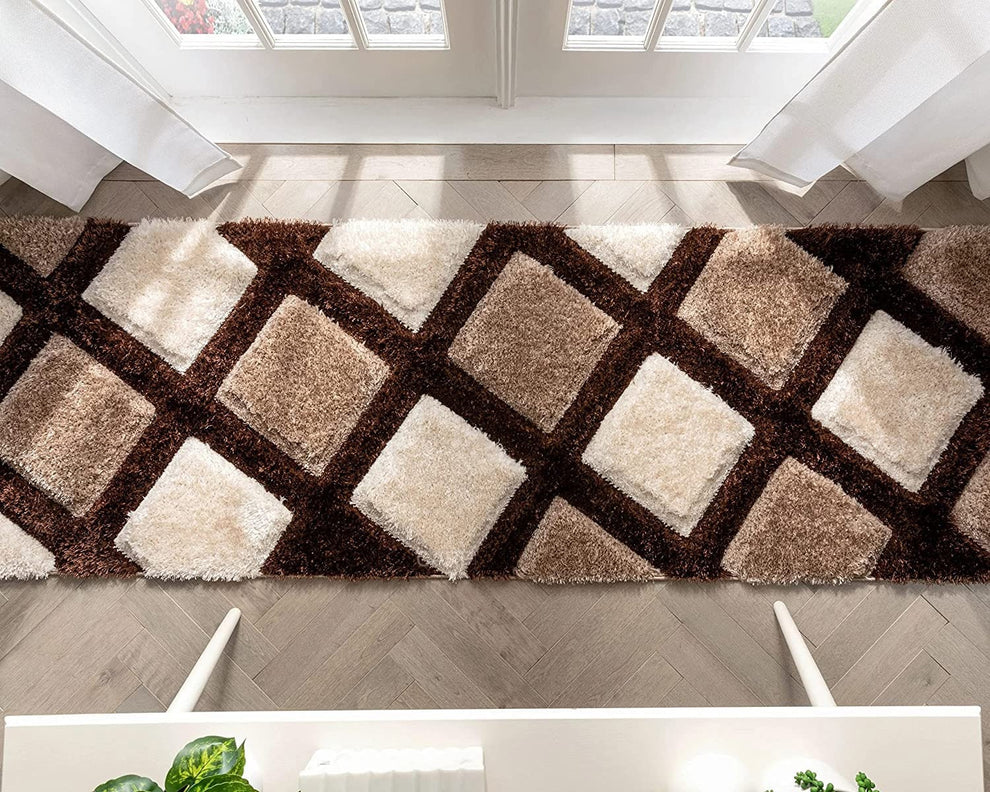 Shaggy Carpet Modern Living Room Bedroom Abstract Shaggy Carpet Runner Shaggy