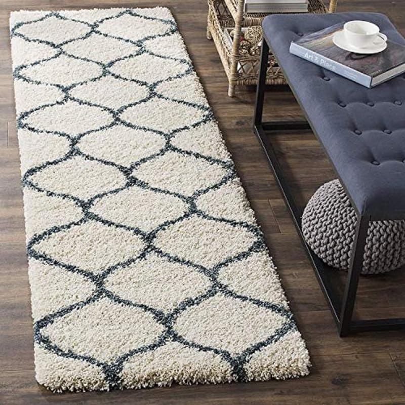 Shaggy Carpet Modern Living Room Bedroom Abstract Shaggy Carpet Runner Shaggy