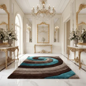 Shaggy Carpet Modern Living Room Bedroom Abstract Shaggy Carpet