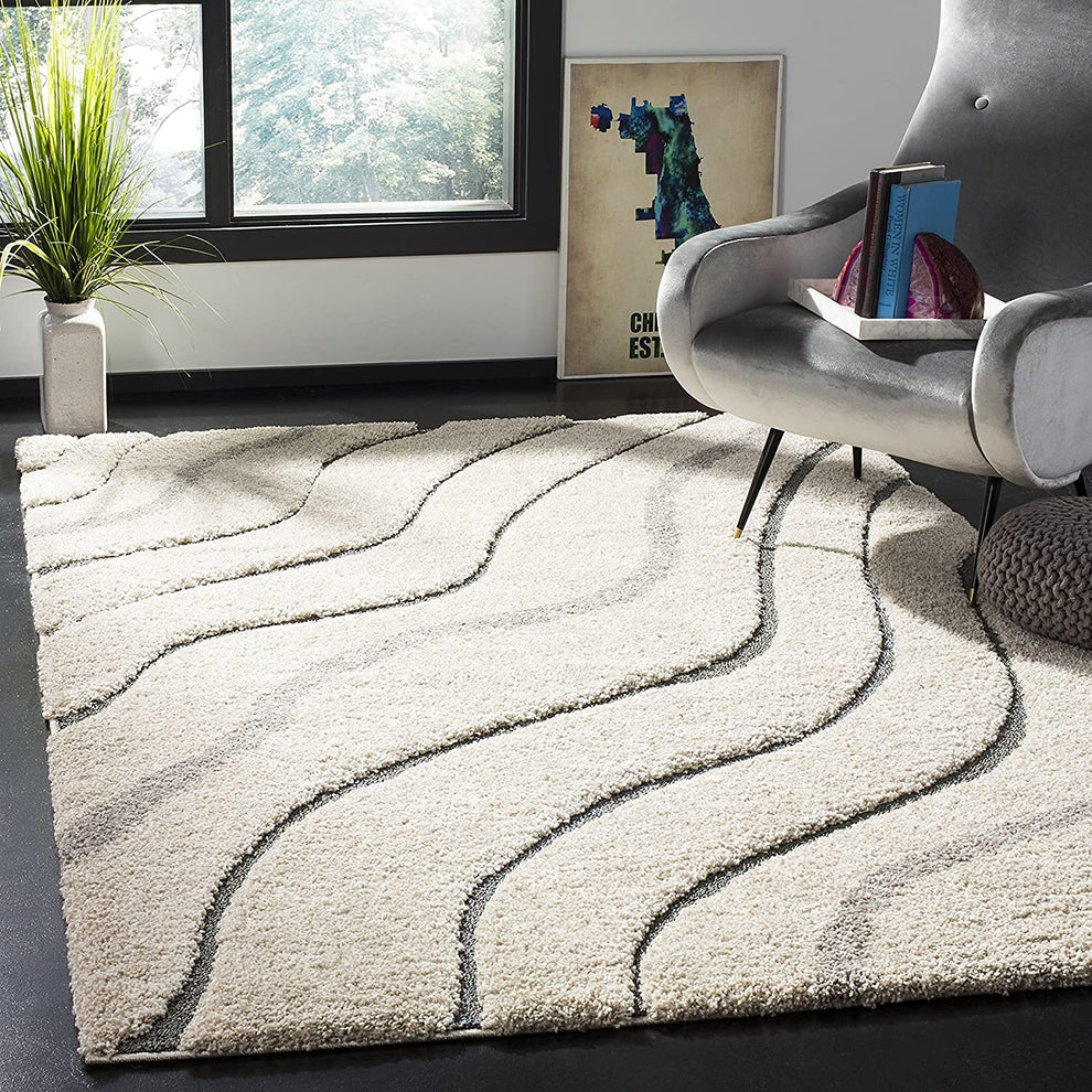 Shaggy 11.4 Shaggy Carpet Modern Living Room Bedroom Abstract Shaggy Carpet