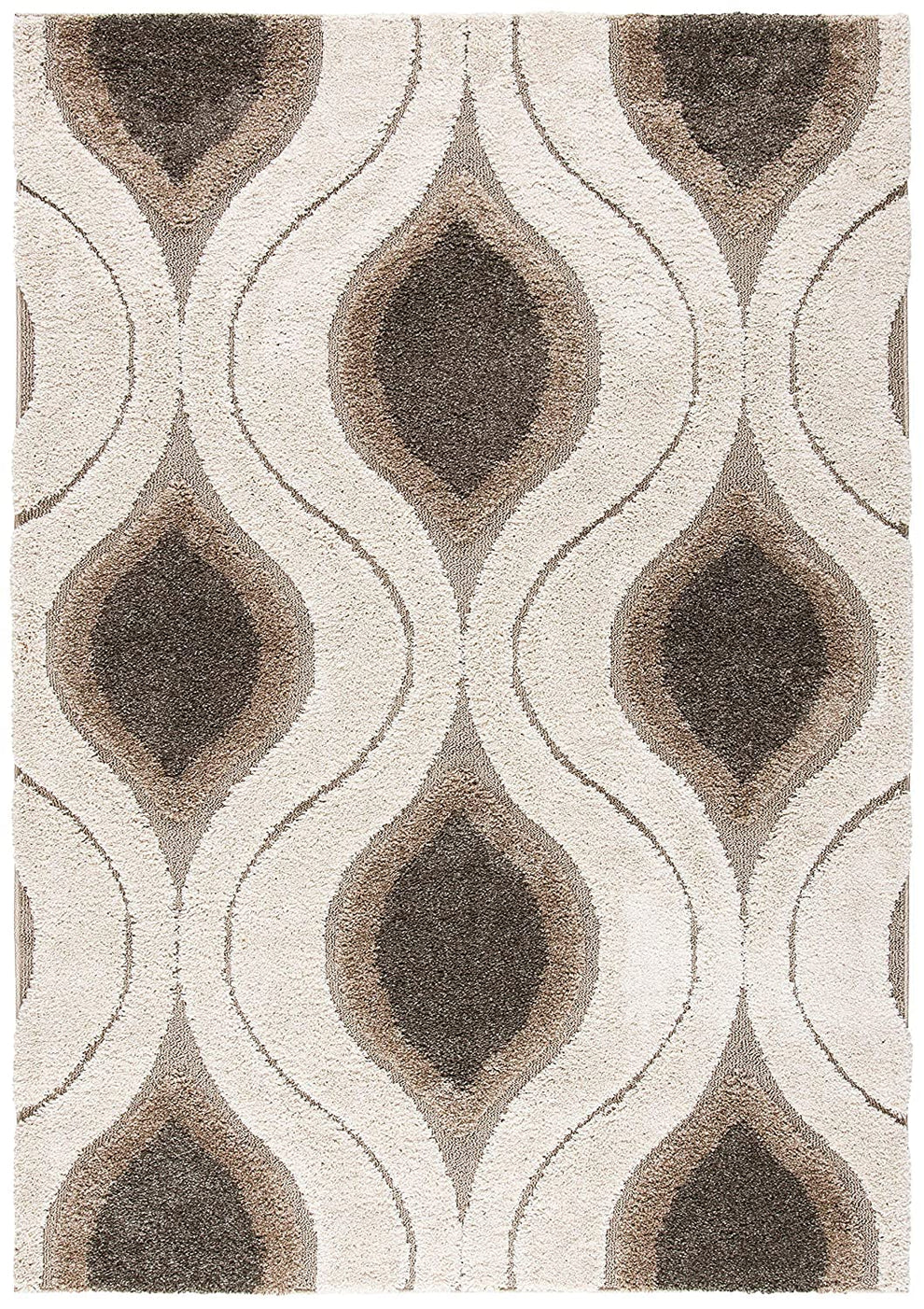 Shaggy 15.3 Shaggy Carpet Modern Living Room Bedroom Abstract Shaggy Carpet