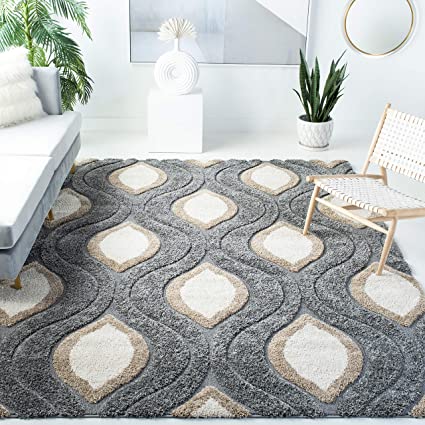 Shaggy 17.2 Shaggy Carpet Modern Living Room Bedroom Abstract Shaggy Carpet