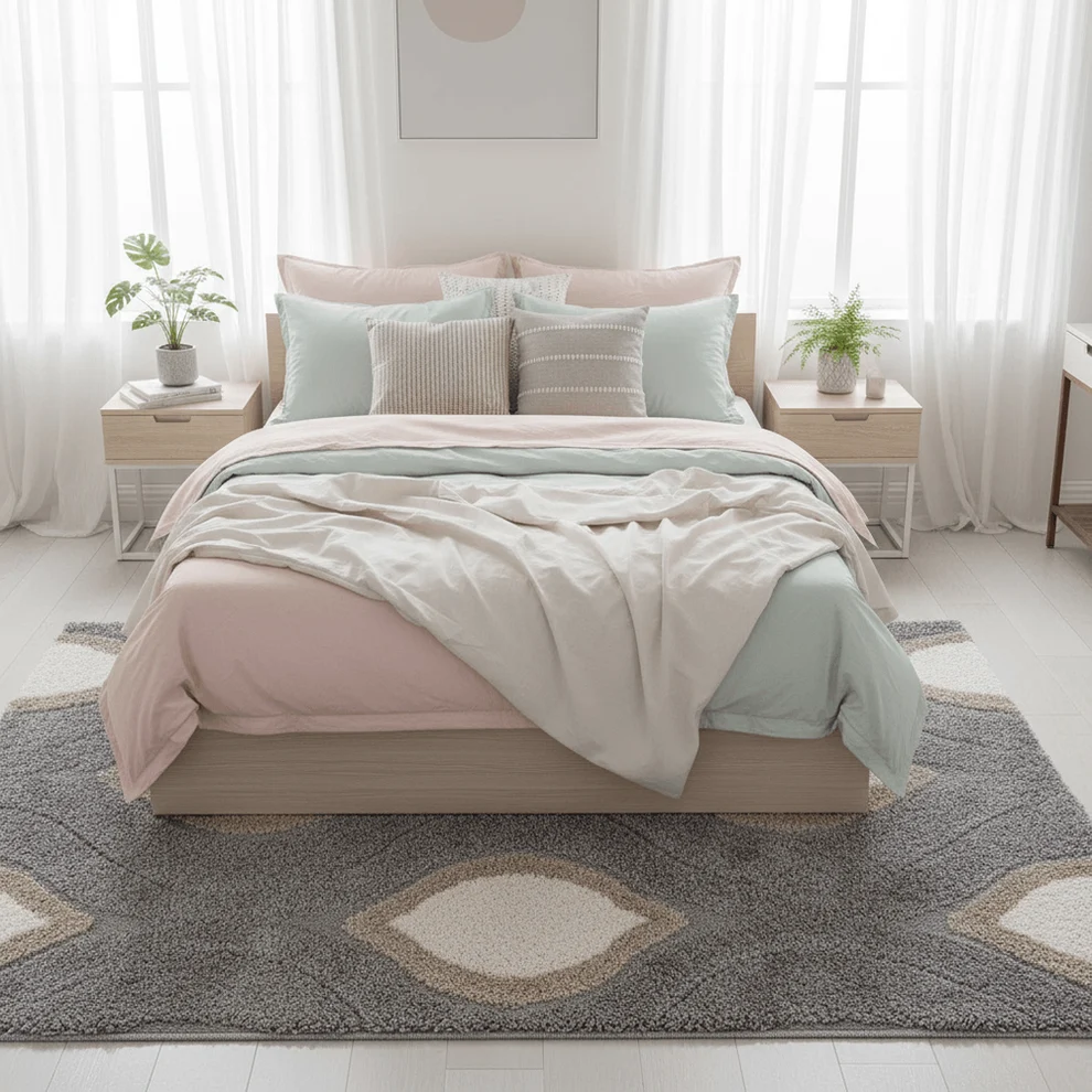 Shaggy 17.4 Shaggy Carpet Modern Living Room Bedroom Abstract Shaggy Carpet