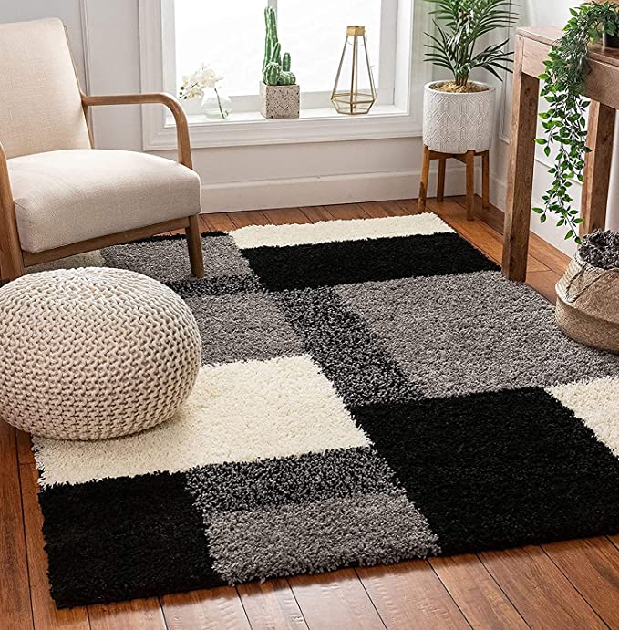 Shaggy 18.1 Shaggy Carpet Modern Living Room Bedroom Abstract Shaggy Carpet