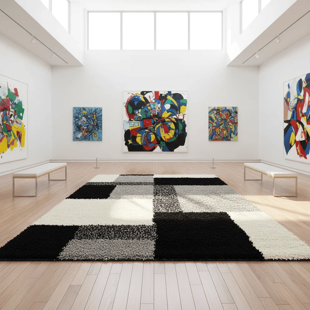 Shaggy 18.2 Shaggy Carpet Modern Living Room Bedroom Abstract Shaggy Carpet