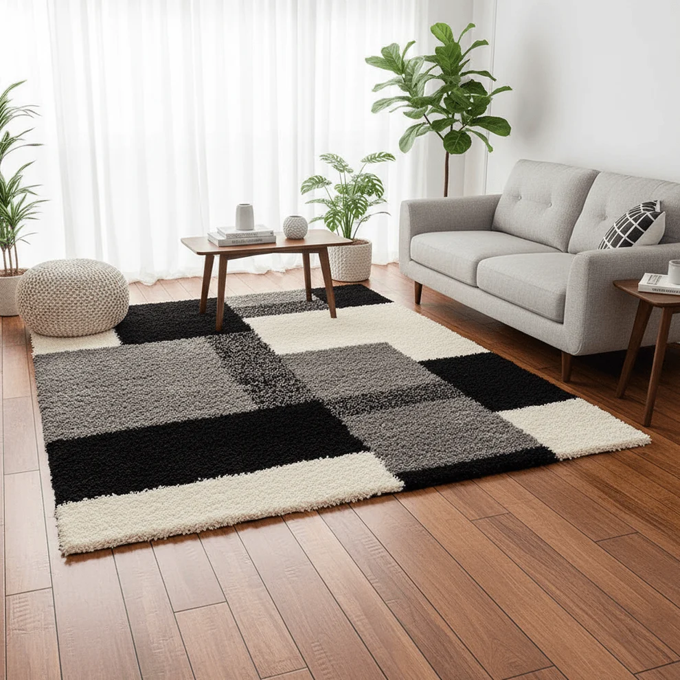 Shaggy 18.5 Shaggy Carpet Modern Living Room Bedroom Abstract Shaggy Carpet