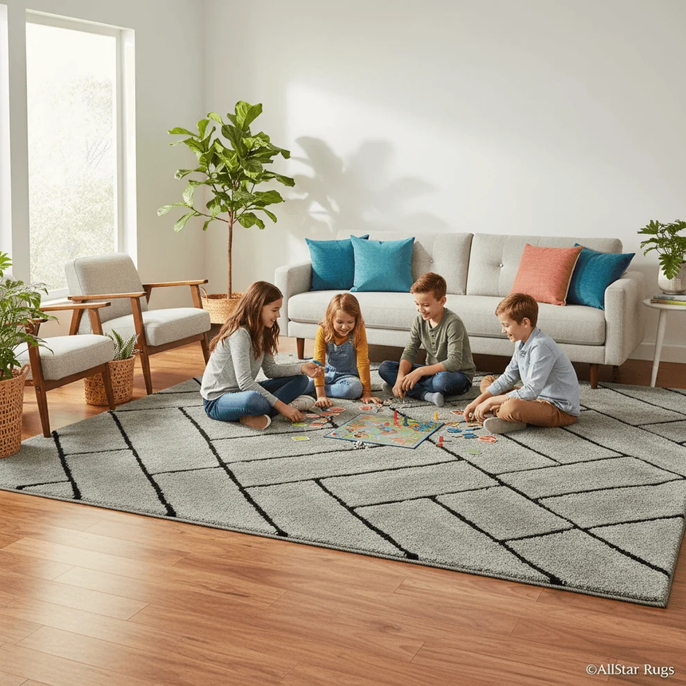 Shaggy 25.2 Shaggy Carpet Modern Living Room Bedroom Abstract Shaggy Carpet
