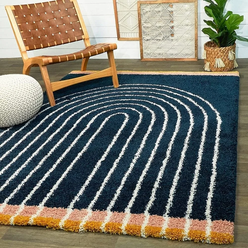 Shaggy 26.1 Shaggy Carpet Modern Living Room Bedroom Abstract Shaggy Carpet