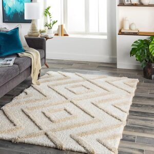 Shaggy Carpet Modern Living Room Bedroom Abstract Shaggy Carpet
