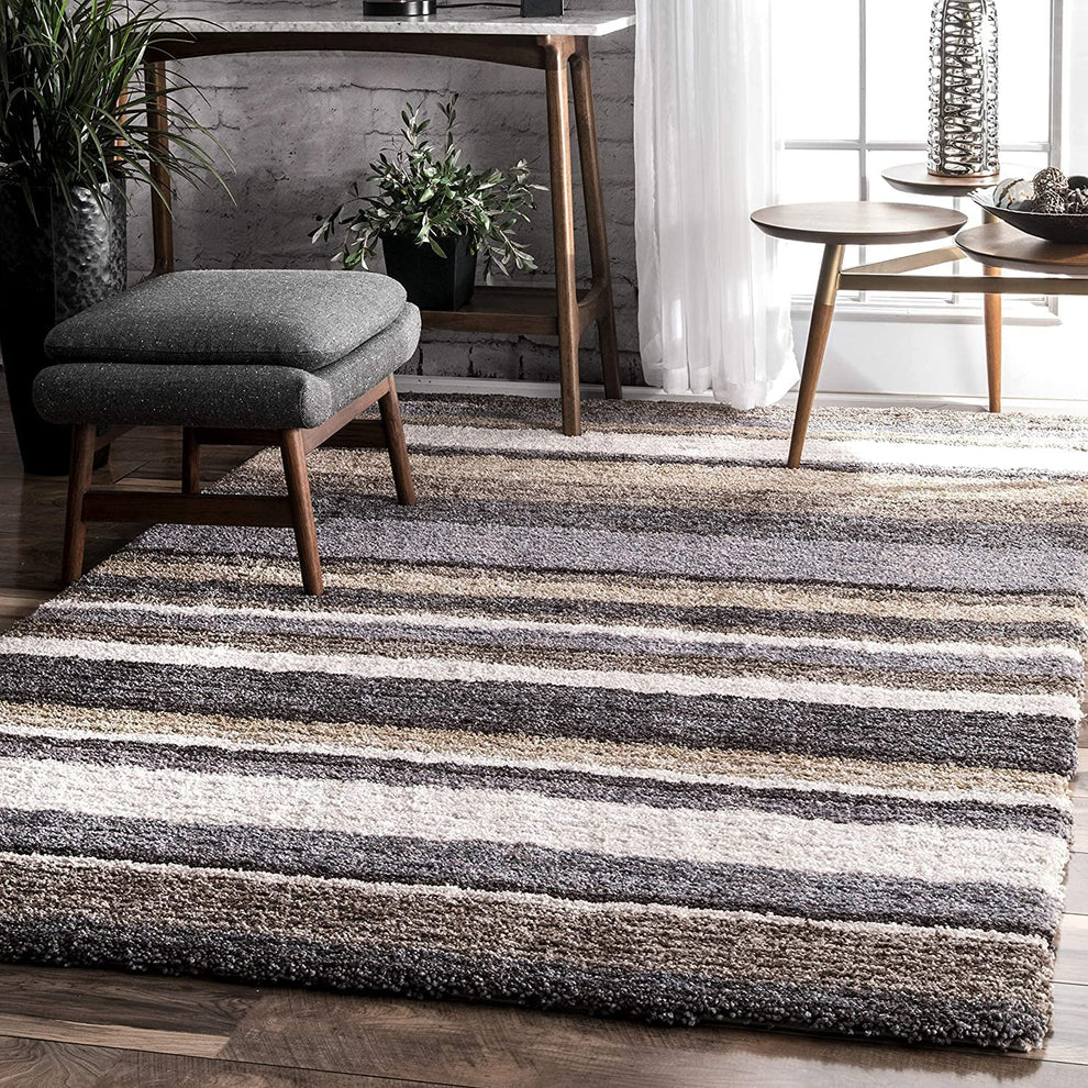 Shaggy 30.1 Shaggy Carpet Modern Living Room Bedroom Abstract Shaggy Carpet