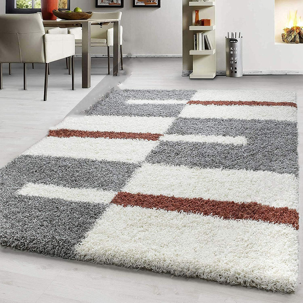 Shaggy Carpet Modern Living Room Bedroom Abstract Shaggy Carpet