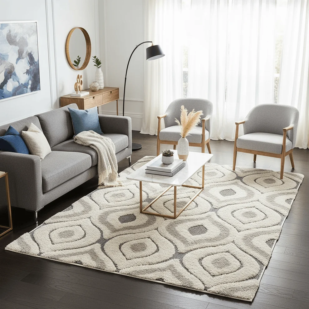 Shaggy 38.4 Shaggy Carpet Modern Living Room Bedroom Abstract Shaggy Carpet