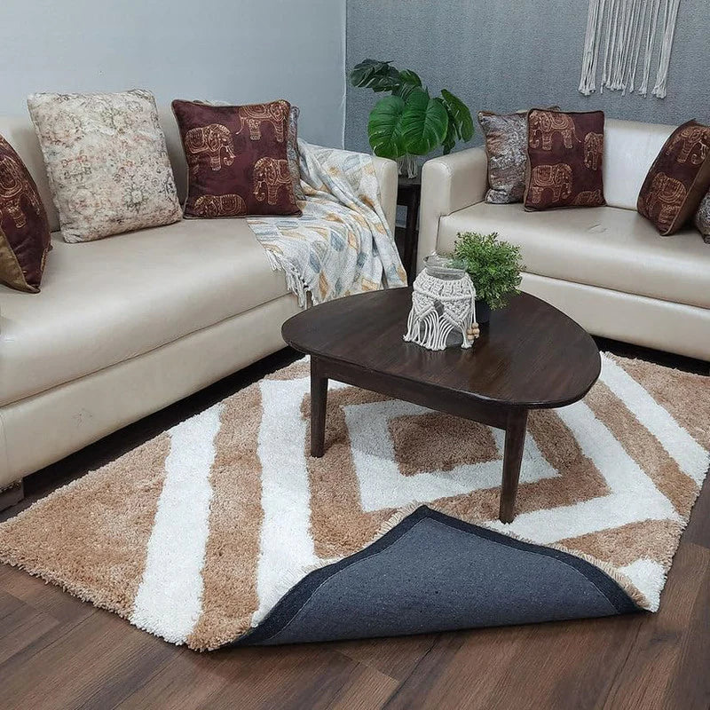 Shaggy 4.2 Shaggy Carpet Modern Living Room Bedroom Abstract Shaggy Carpet