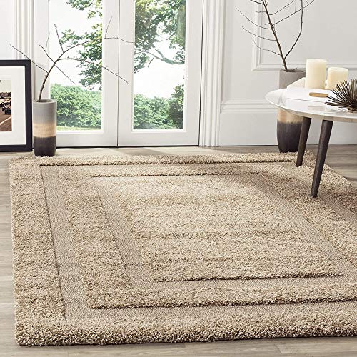 Shaggy 6.5 Shaggy Carpet Modern Living Room Bedroom Abstract Shaggy Carpet